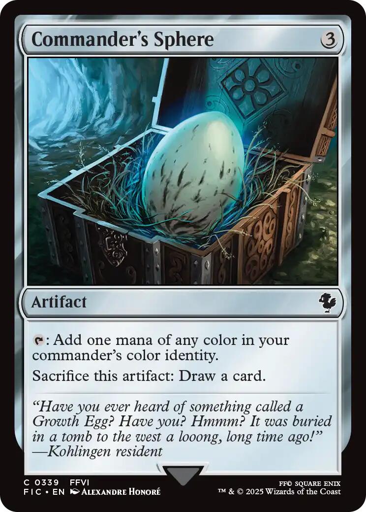 Commander's Sphere (Surge Foil) [FINAL FANTASY Commander] MTG Single Magic: The Gathering | Red Claw Gaming