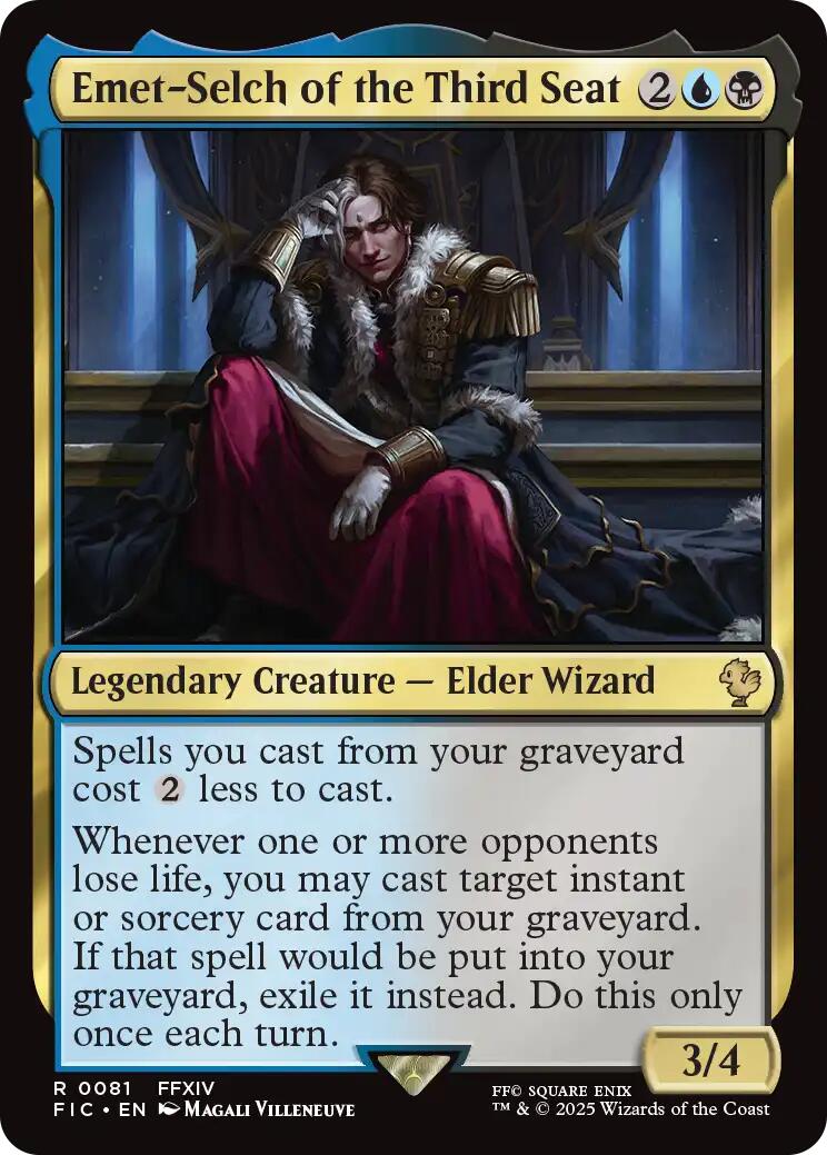 Emet-Selch of the Third Seat (Surge Foil) [FINAL FANTASY Commander] MTG Single Magic: The Gathering | Red Claw Gaming