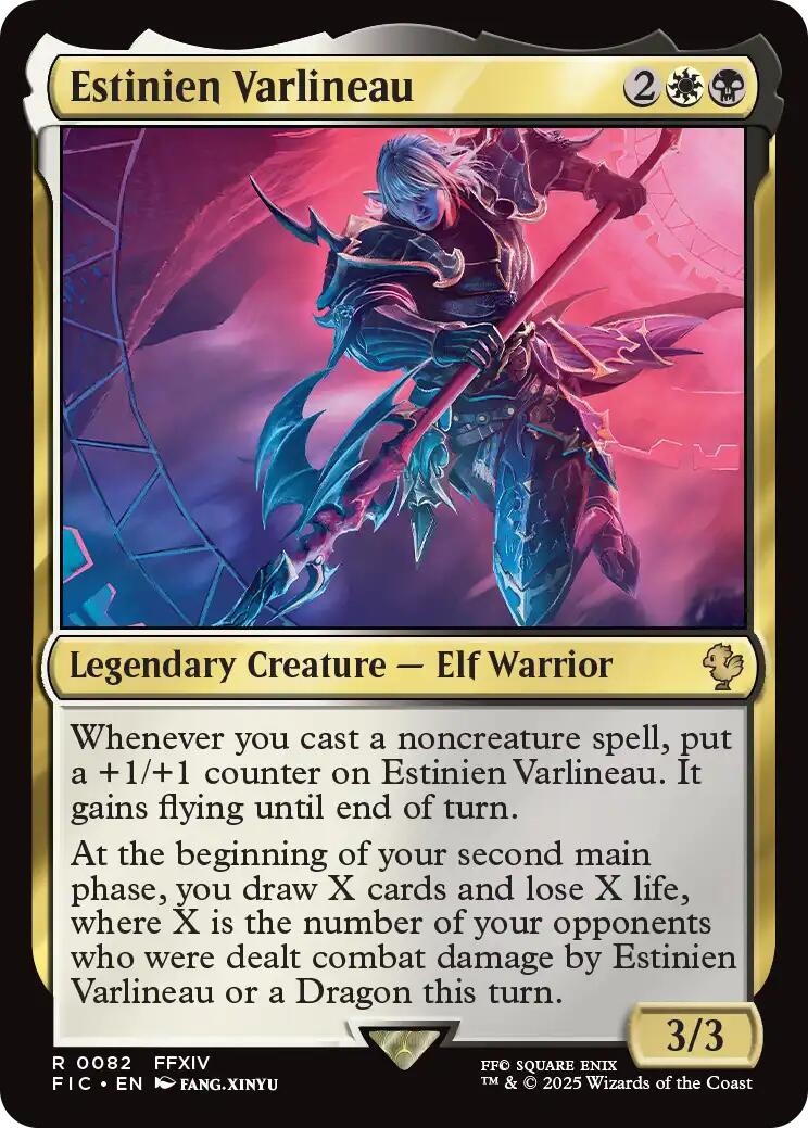 Estinien Varlineau (Surge Foil) [FINAL FANTASY Commander] MTG Single Magic: The Gathering | Red Claw Gaming