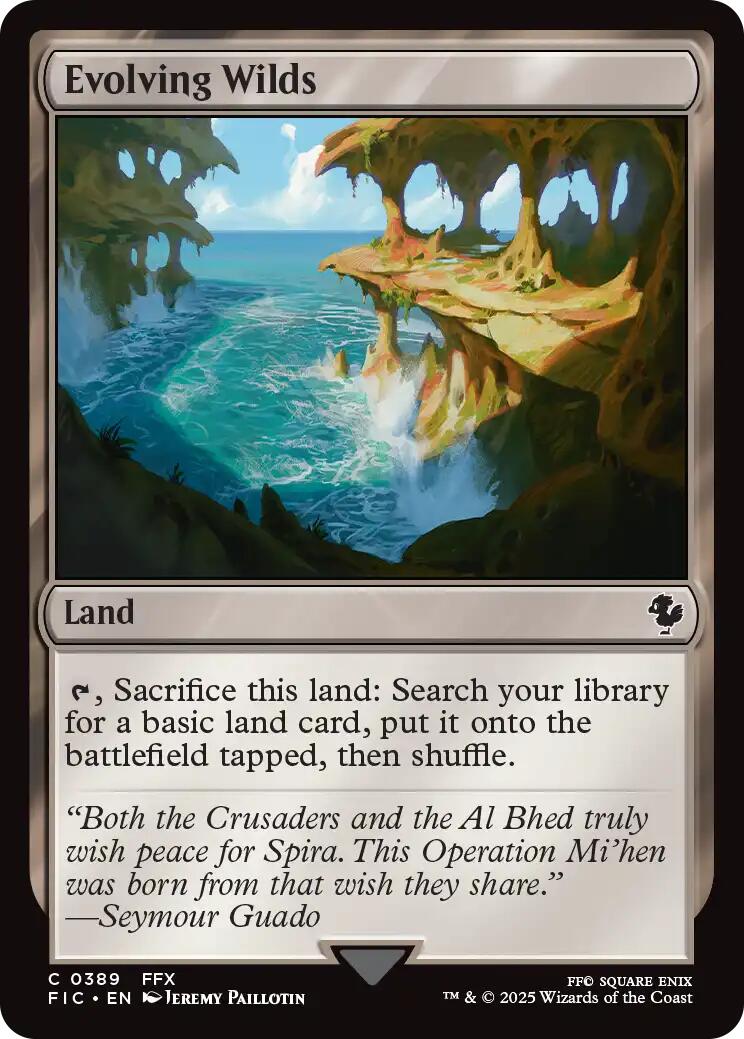 Evolving Wilds (Surge Foil) [FINAL FANTASY Commander] MTG Single Magic: The Gathering | Red Claw Gaming