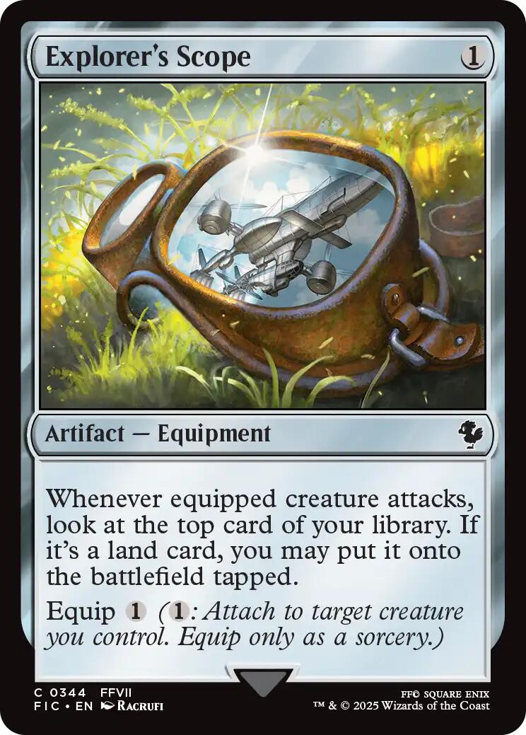 Explorer's Scope (Surge Foil) [FINAL FANTASY Commander] MTG Single Magic: The Gathering | Red Claw Gaming
