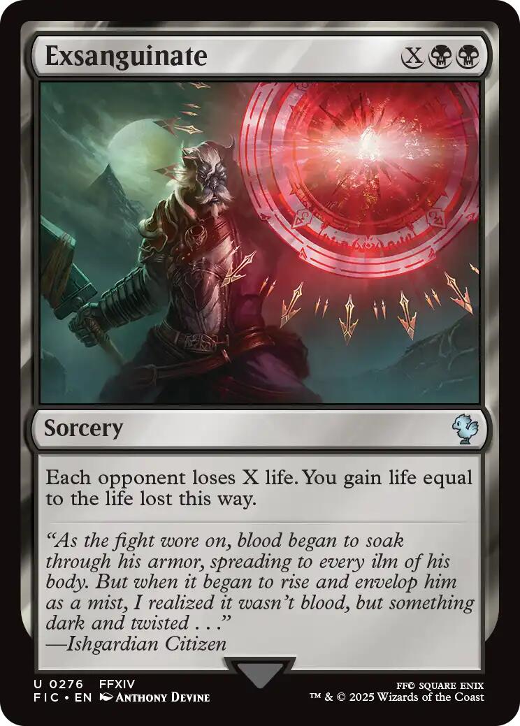 Exsanguinate (Surge Foil) [FINAL FANTASY Commander] MTG Single Magic: The Gathering | Red Claw Gaming