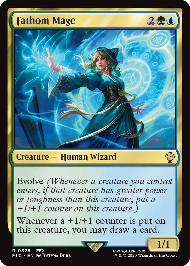 Fathom Mage (Surge Foil) [FINAL FANTASY Commander] MTG Single Magic: The Gathering | Red Claw Gaming