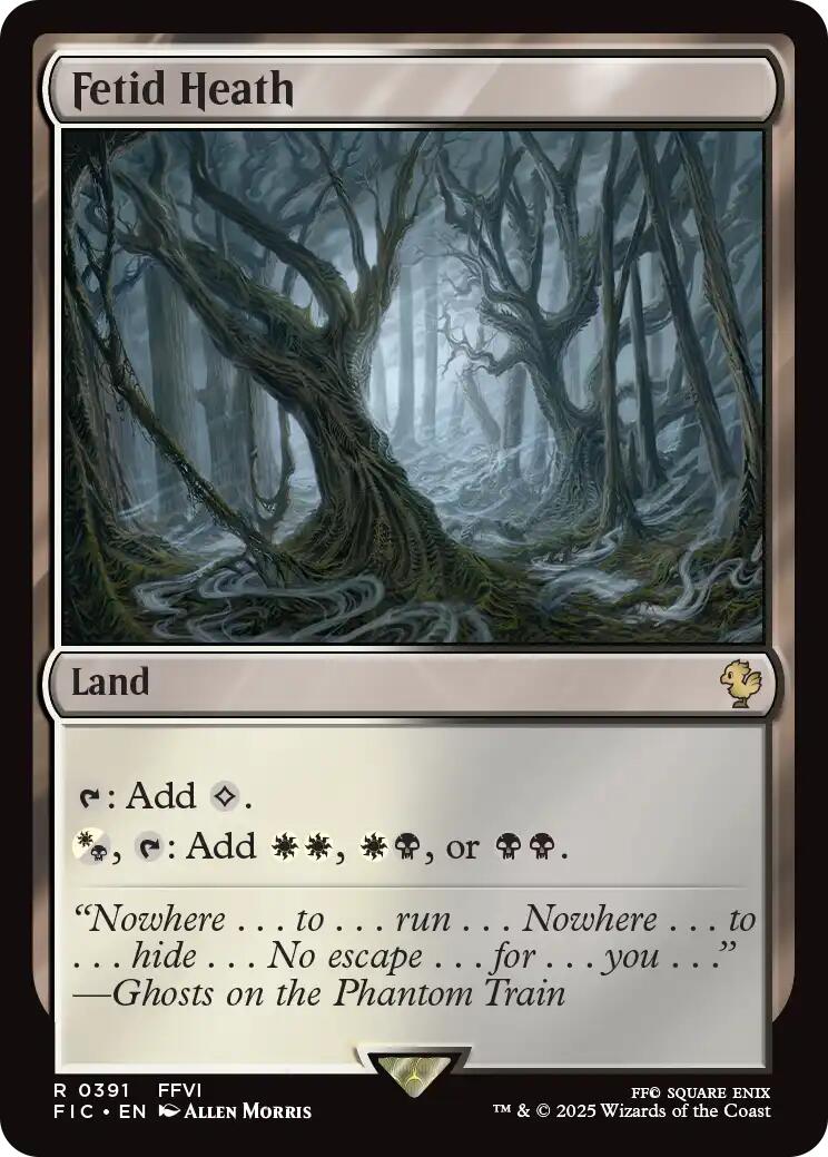 Fetid Heath (Surge Foil) [FINAL FANTASY Commander] MTG Single Magic: The Gathering | Red Claw Gaming