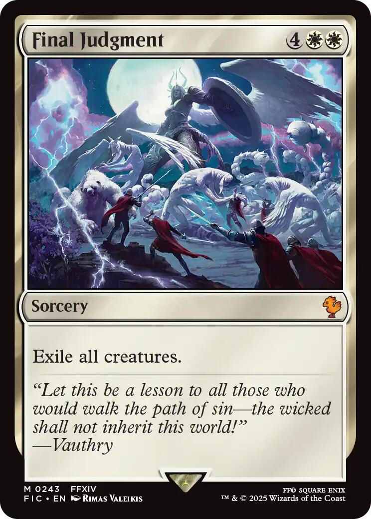 Final Judgment (Surge Foil) [FINAL FANTASY Commander] MTG Single Magic: The Gathering | Red Claw Gaming