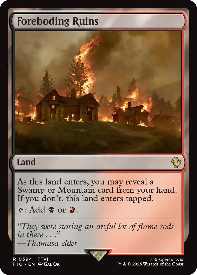 Foreboding Ruins (Surge Foil) [FINAL FANTASY Commander] MTG Single Magic: The Gathering | Red Claw Gaming