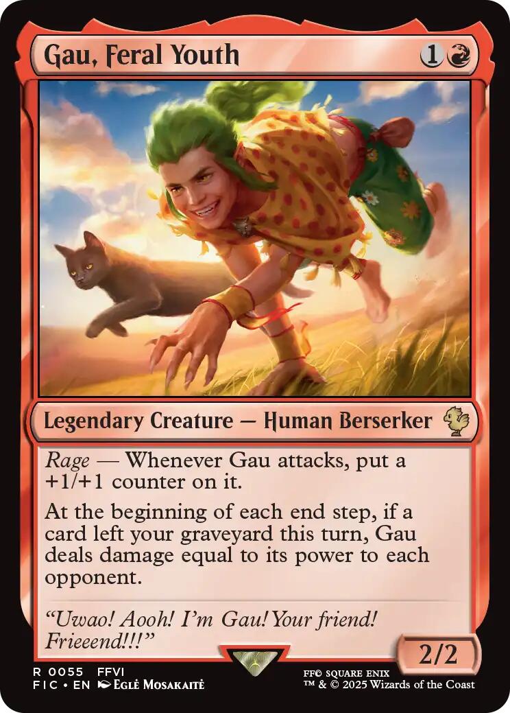 Gau, Feral Youth (Surge Foil) [FINAL FANTASY Commander] MTG Single Magic: The Gathering | Red Claw Gaming