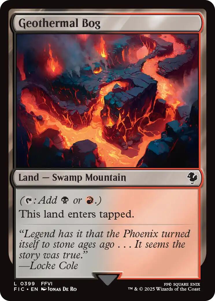 Geothermal Bog (Surge Foil) [FINAL FANTASY Commander] MTG Single Magic: The Gathering | Red Claw Gaming