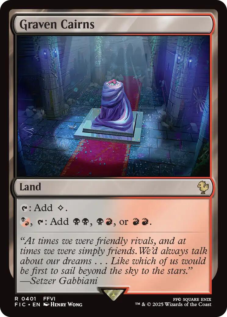 Graven Cairns (Surge Foil) [FINAL FANTASY Commander] MTG Single Magic: The Gathering | Red Claw Gaming