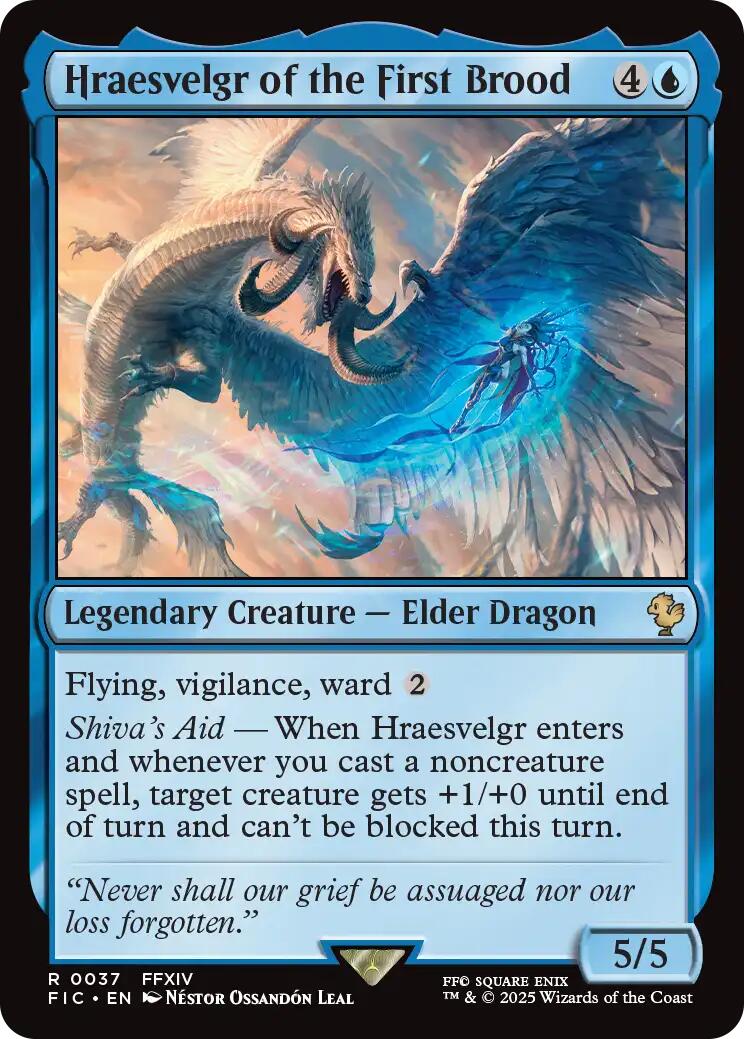 Hraesvelgr of the First Brood (Surge Foil) [FINAL FANTASY Commander] MTG Single Magic: The Gathering | Red Claw Gaming