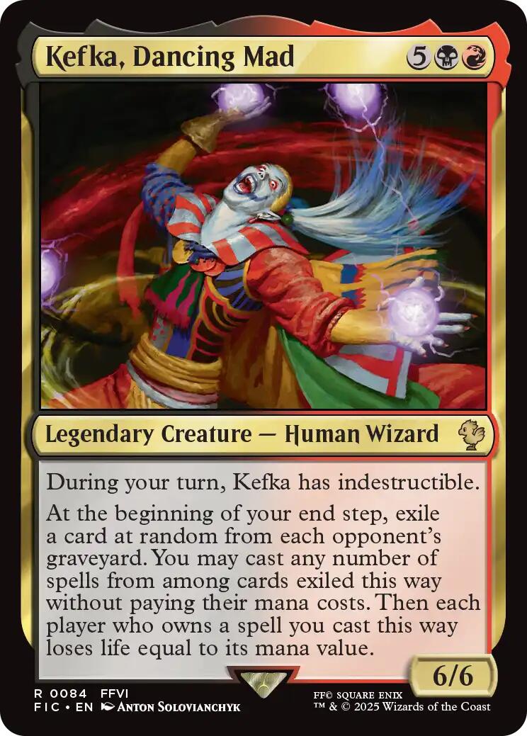 Kefka, Dancing Mad (Surge Foil) [FINAL FANTASY Commander] MTG Single Magic: The Gathering | Red Claw Gaming