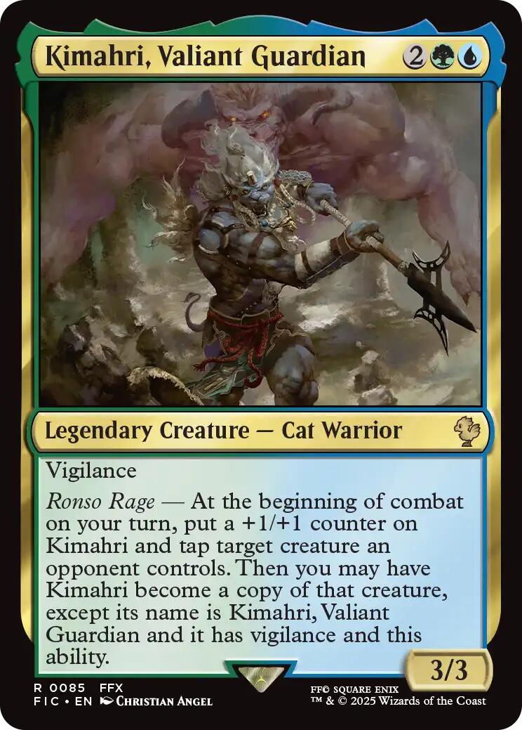 Kimahri, Valiant Guardian (Surge Foil) [FINAL FANTASY Commander] MTG Single Magic: The Gathering | Red Claw Gaming