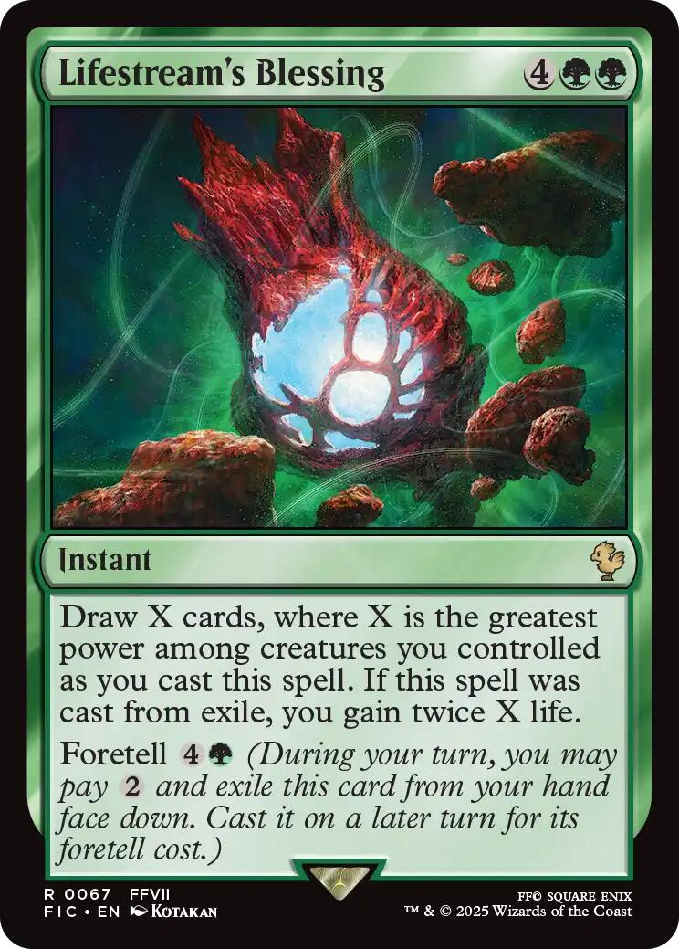 Lifestream's Blessing (Surge Foil) [FINAL FANTASY Commander] MTG Single Magic: The Gathering | Red Claw Gaming