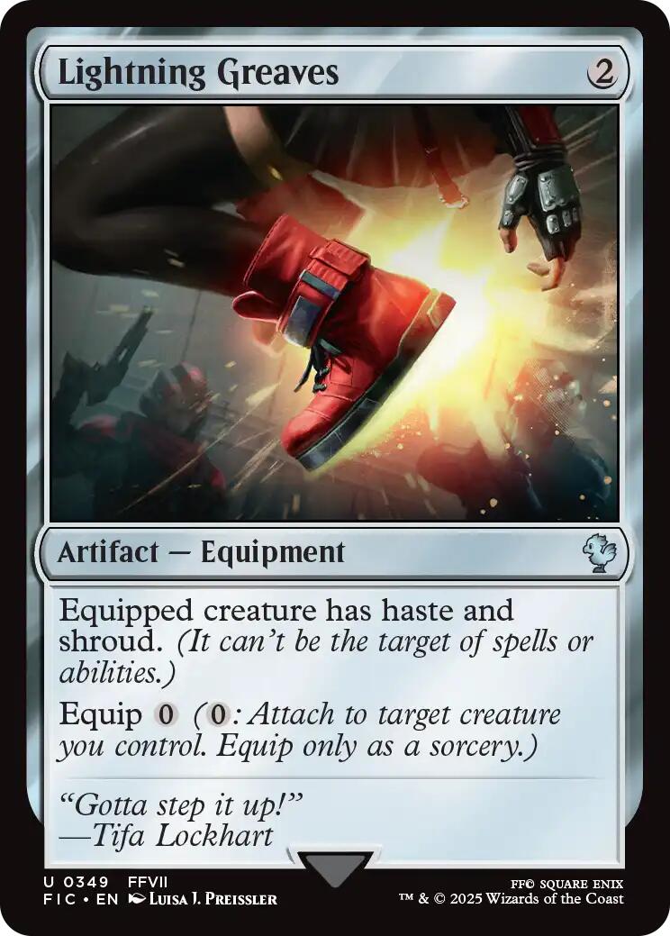 Lightning Greaves (Surge Foil) [FINAL FANTASY Commander] MTG Single Magic: The Gathering | Red Claw Gaming