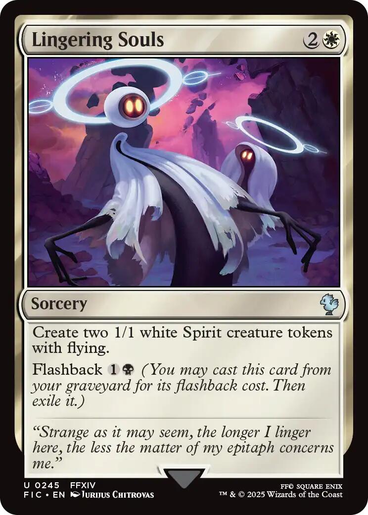 Lingering Souls (Surge Foil) [FINAL FANTASY Commander] MTG Single Magic: The Gathering | Red Claw Gaming