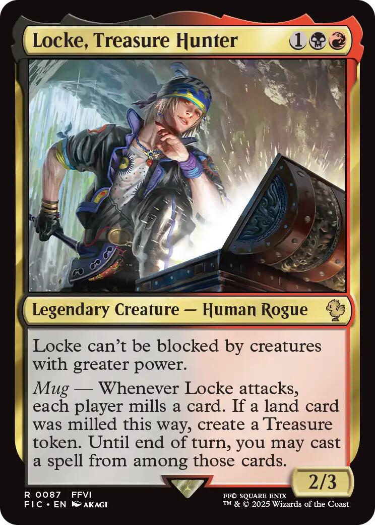 Locke, Treasure Hunter (Surge Foil) [FINAL FANTASY Commander] MTG Single Magic: The Gathering | Red Claw Gaming