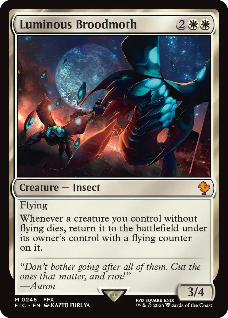 Luminous Broodmoth (Surge Foil) [FINAL FANTASY Commander] MTG Single Magic: The Gathering | Red Claw Gaming