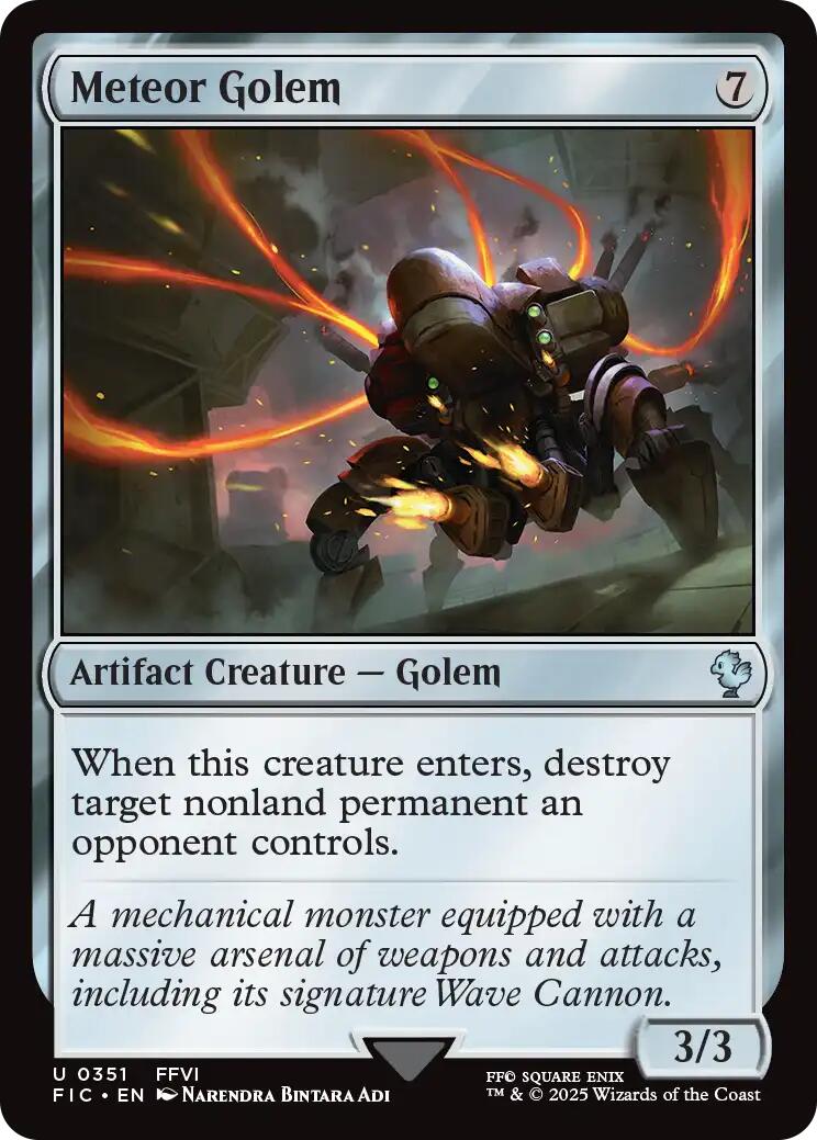 Meteor Golem (Surge Foil) [FINAL FANTASY Commander] MTG Single Magic: The Gathering | Red Claw Gaming
