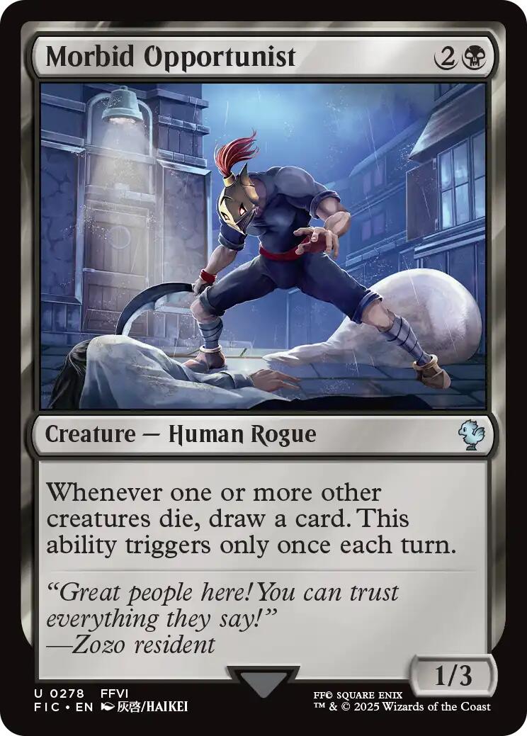 Morbid Opportunist (Surge Foil) [FINAL FANTASY Commander] MTG Single Magic: The Gathering | Red Claw Gaming