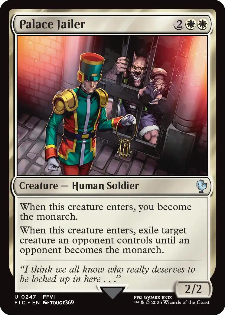 Palace Jailer (Surge Foil) [FINAL FANTASY Commander] MTG Single Magic: The Gathering | Red Claw Gaming