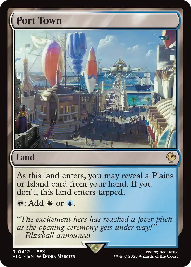 Port Town (Surge Foil) [FINAL FANTASY Commander] MTG Single Magic: The Gathering | Red Claw Gaming