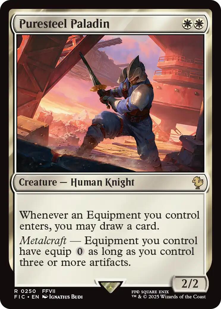 Puresteel Paladin (Surge Foil) [FINAL FANTASY Commander] MTG Single Magic: The Gathering | Red Claw Gaming