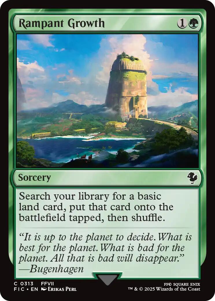 Rampant Growth (Surge Foil) [FINAL FANTASY Commander] MTG Single Magic: The Gathering | Red Claw Gaming