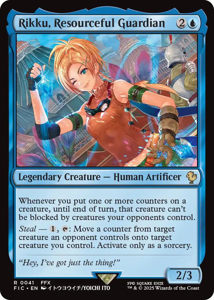 Rikku, Resourceful Guardian (Surge Foil) [FINAL FANTASY Commander] MTG Single Magic: The Gathering | Red Claw Gaming