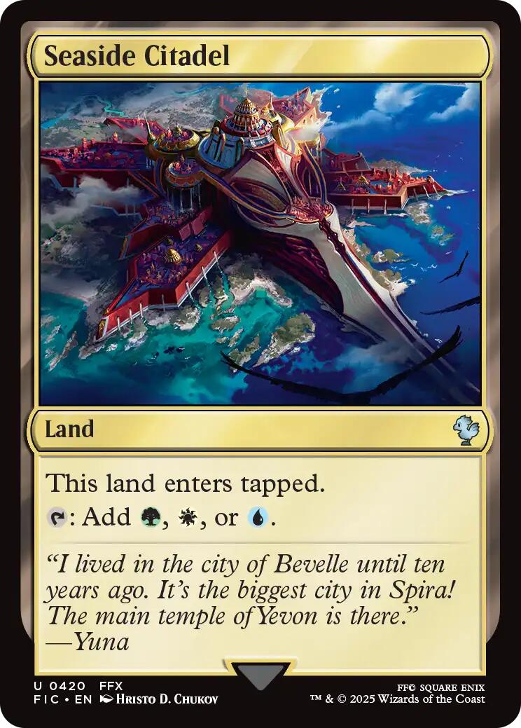 Seaside Citadel (Surge Foil) [FINAL FANTASY Commander] MTG Single Magic: The Gathering | Red Claw Gaming