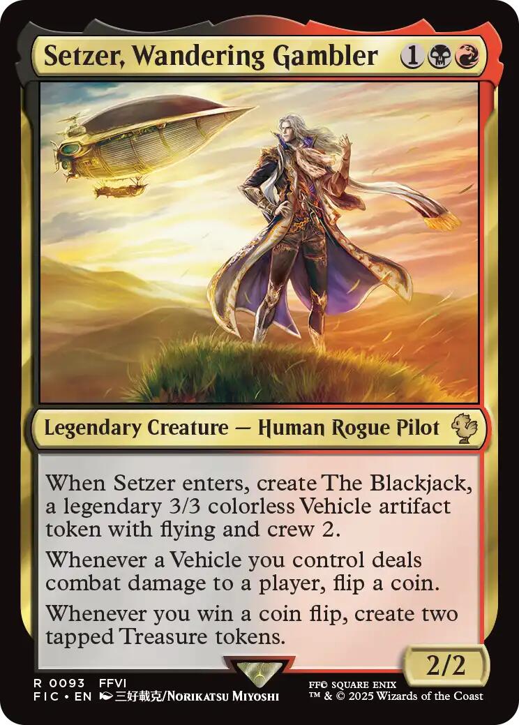 Setzer, Wandering Gambler (Surge Foil) [FINAL FANTASY Commander] MTG Single Magic: The Gathering | Red Claw Gaming