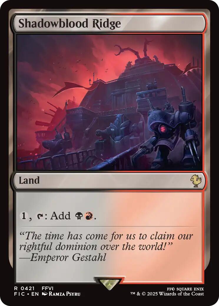 Shadowblood Ridge (Surge Foil) [FINAL FANTASY Commander] MTG Single Magic: The Gathering | Red Claw Gaming