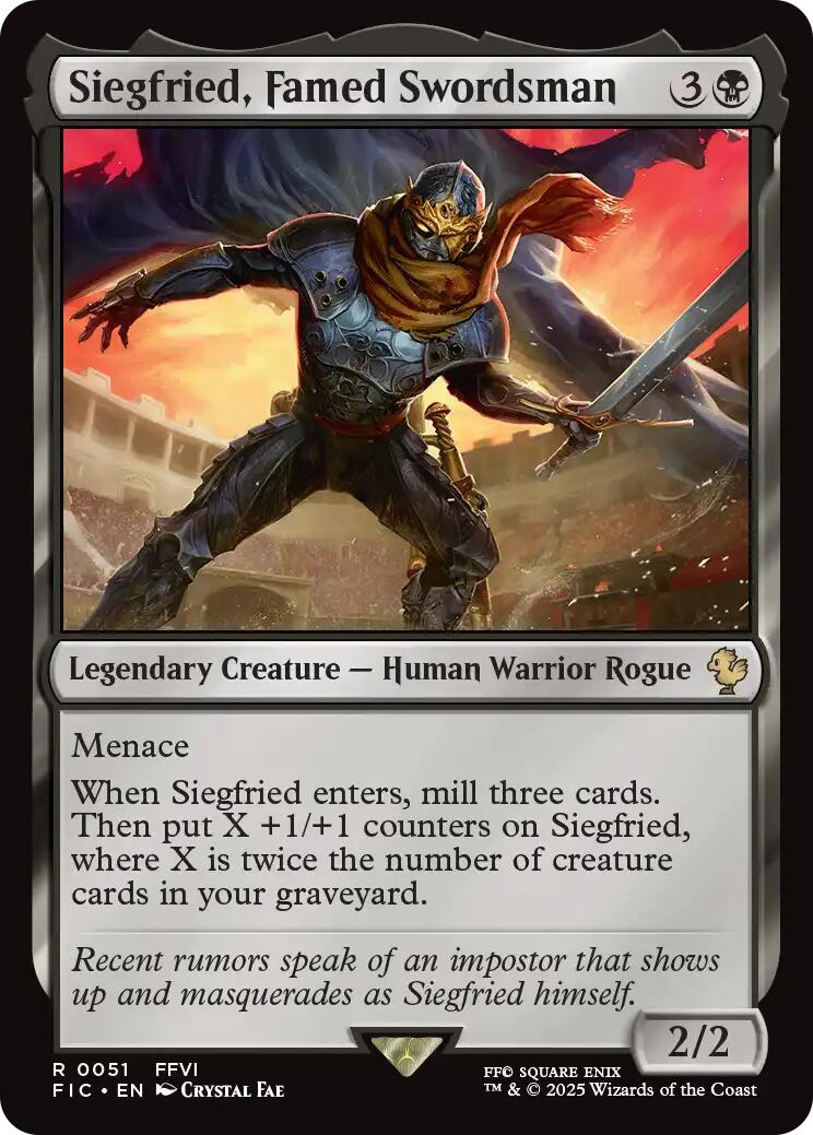 Siegfried, Famed Swordsman (Surge Foil) [FINAL FANTASY Commander] MTG Single Magic: The Gathering | Red Claw Gaming