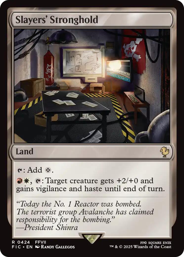 Slayers' Stronghold (Surge Foil) [FINAL FANTASY Commander] MTG Single Magic: The Gathering | Red Claw Gaming