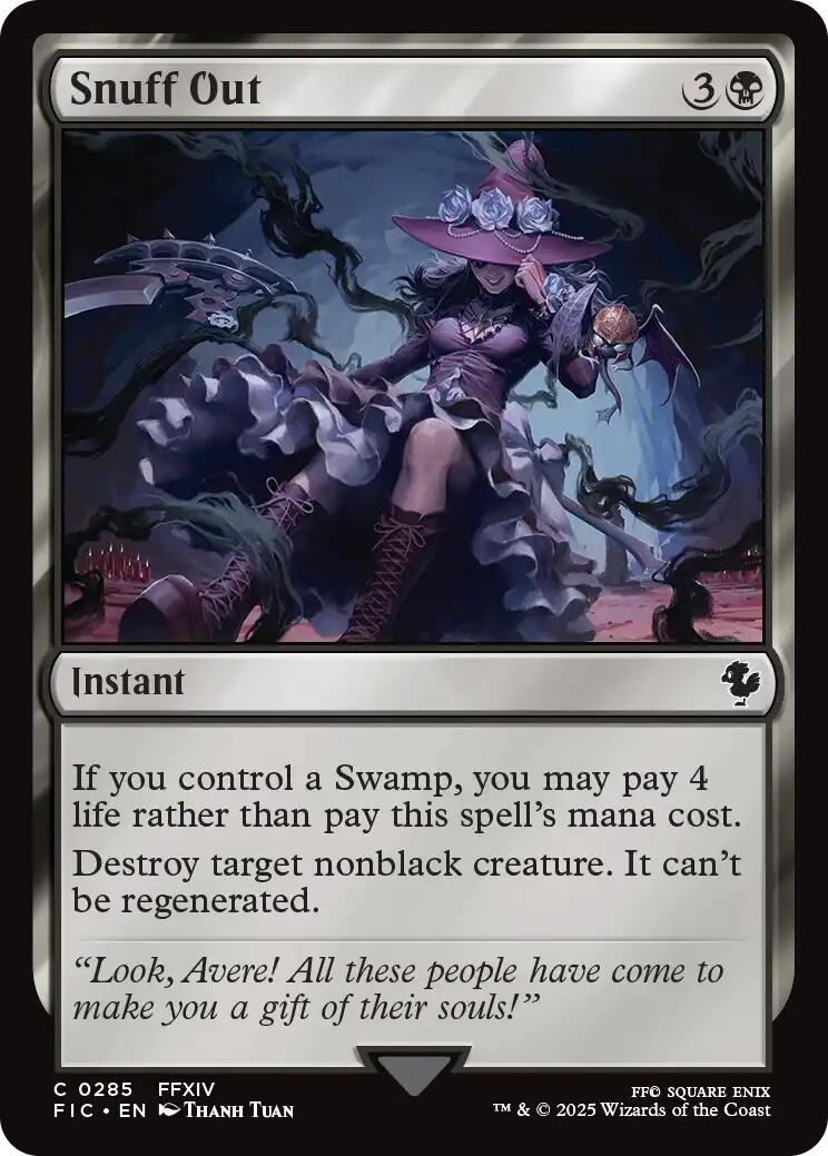 Snuff Out (Surge Foil) [FINAL FANTASY Commander] MTG Single Magic: The Gathering | Red Claw Gaming
