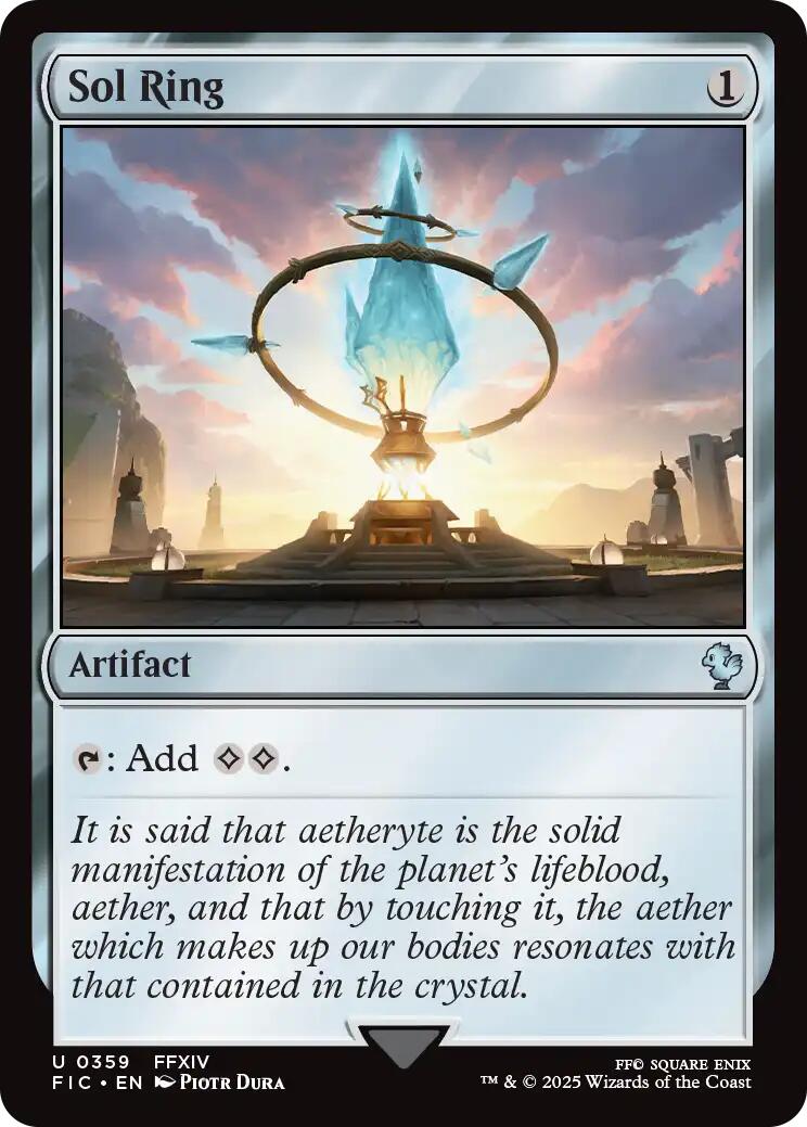 Sol Ring (0359) (Surge Foil) [FINAL FANTASY Commander] MTG Single Magic: The Gathering | Red Claw Gaming