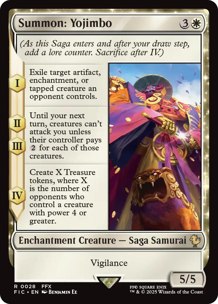 Summon: Yojimbo (Surge Foil) [FINAL FANTASY Commander] MTG Single Magic: The Gathering | Red Claw Gaming