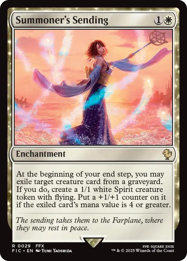 Summoner's Sending (Surge Foil) [FINAL FANTASY Commander] MTG Single Magic: The Gathering | Red Claw Gaming