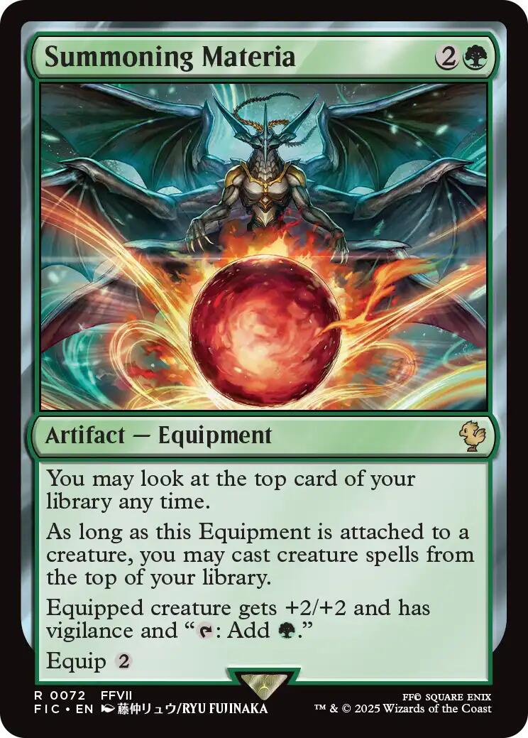 Summoning Materia (Surge Foil) [FINAL FANTASY Commander] MTG Single Magic: The Gathering | Red Claw Gaming