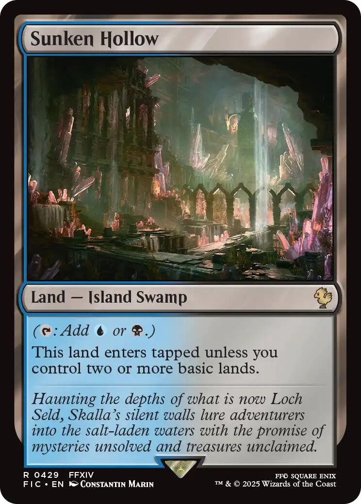 Sunken Hollow (Surge Foil) [FINAL FANTASY Commander] MTG Single Magic: The Gathering | Red Claw Gaming
