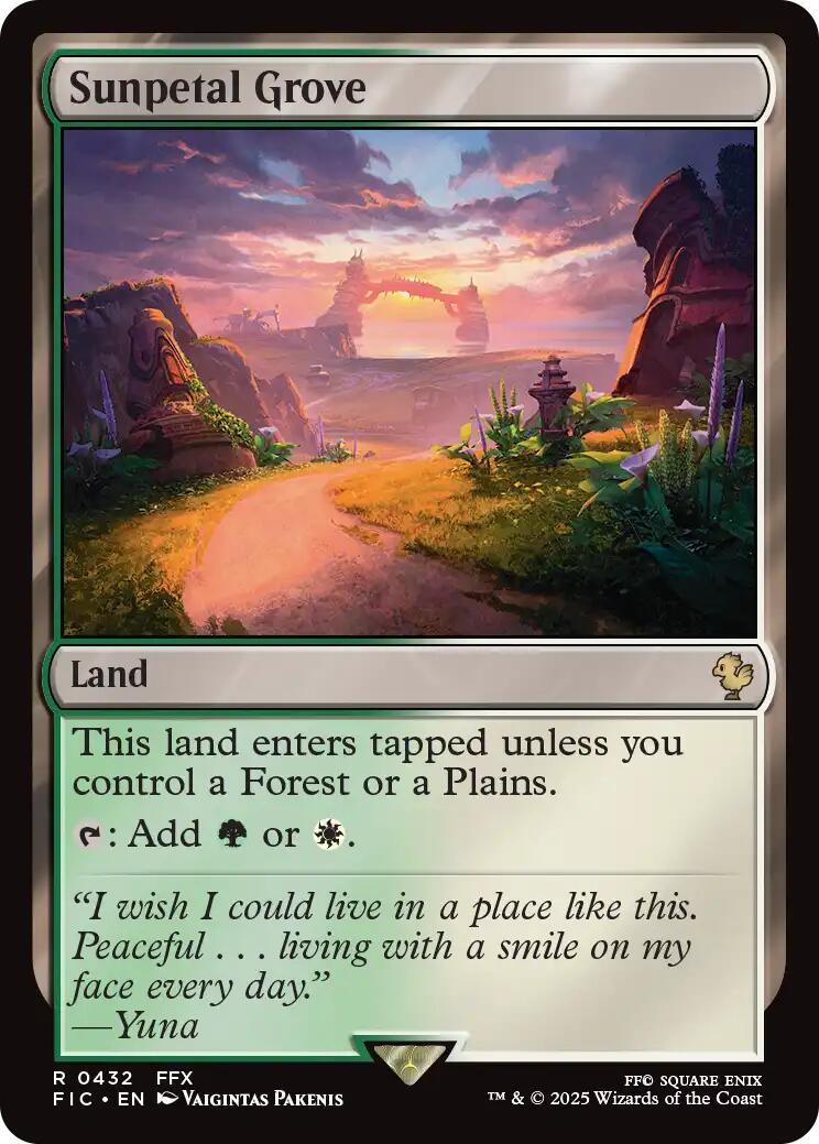 Sunpetal Grove (Surge Foil) [FINAL FANTASY Commander] MTG Single Magic: The Gathering | Red Claw Gaming