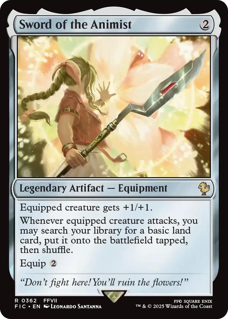 Sword of the Animist (Surge Foil) [FINAL FANTASY Commander] MTG Single Magic: The Gathering | Red Claw Gaming
