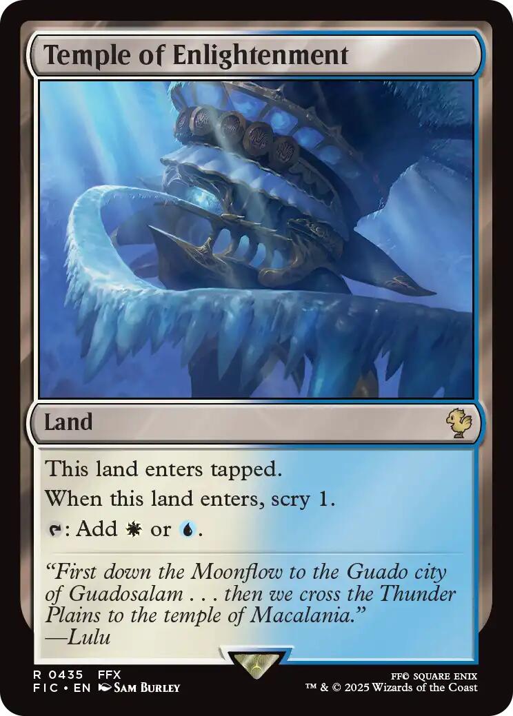 Temple of Enlightenment (Surge Foil) [FINAL FANTASY Commander] MTG Single Magic: The Gathering | Red Claw Gaming