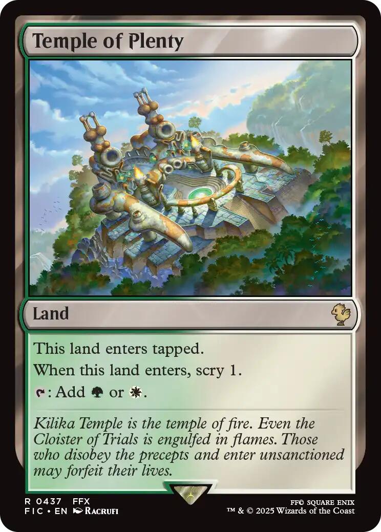 Temple of Plenty (Surge Foil) [FINAL FANTASY Commander] MTG Single Magic: The Gathering | Red Claw Gaming