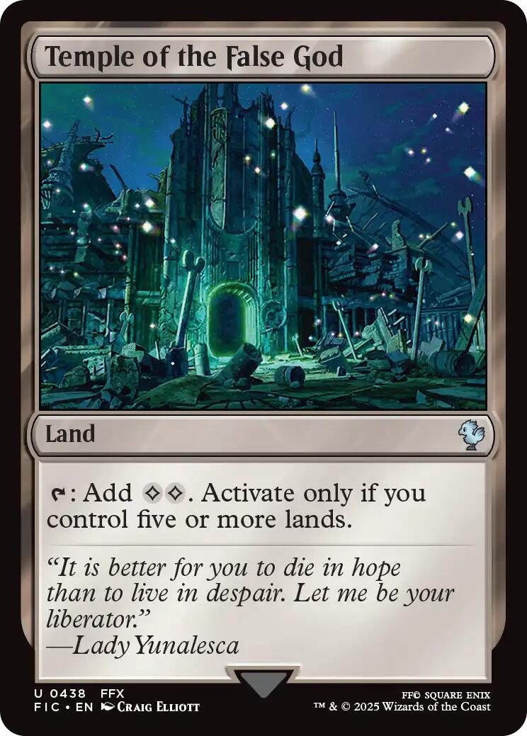 Temple of the False God (Surge Foil) [FINAL FANTASY Commander] MTG Single Magic: The Gathering | Red Claw Gaming