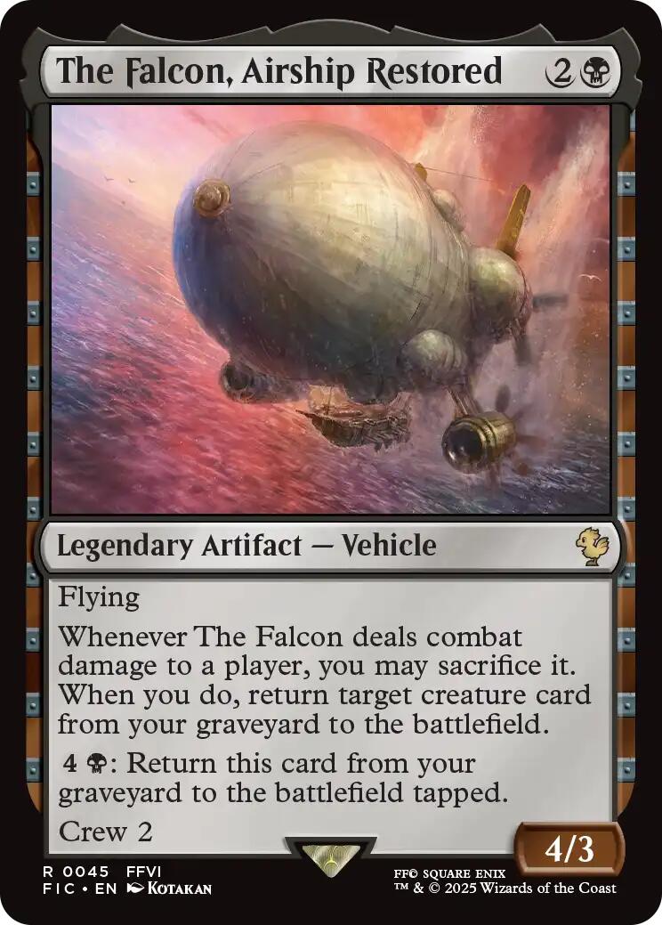 The Falcon, Airship Restored (Surge Foil) [FINAL FANTASY Commander] MTG Single Magic: The Gathering | Red Claw Gaming