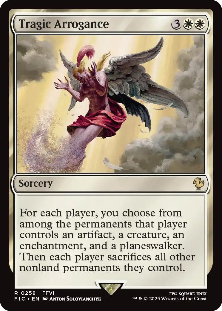 Tragic Arrogance (Surge Foil) [FINAL FANTASY Commander] MTG Single Magic: The Gathering | Red Claw Gaming