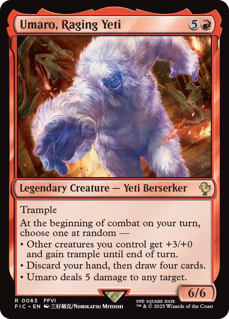 Umaro, Raging Yeti (Surge Foil) [FINAL FANTASY Commander] MTG Single Magic: The Gathering | Red Claw Gaming