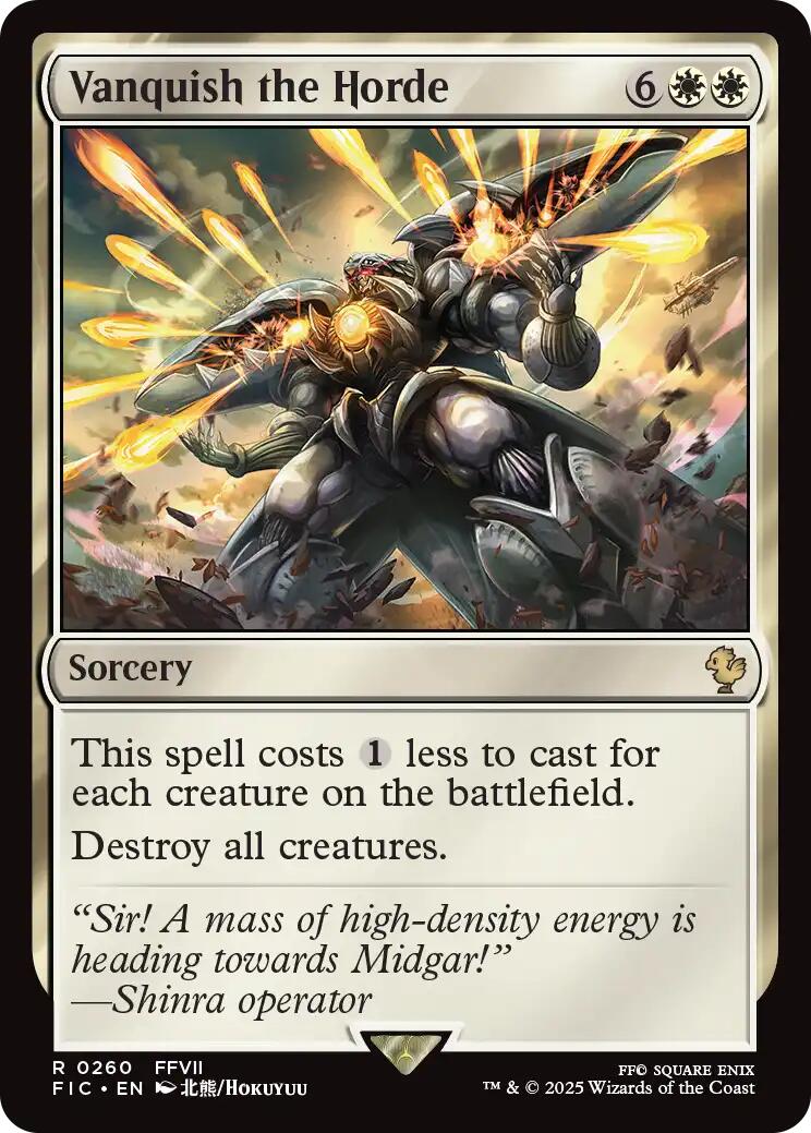 Vanquish the Horde (Surge Foil) [FINAL FANTASY Commander] MTG Single Magic: The Gathering | Red Claw Gaming