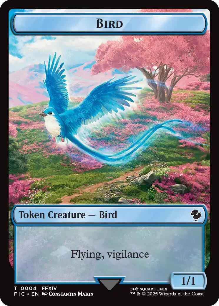 Bird // Hero (0005) Double Sided Token [FINAL FANTASY Commander Tokens] MTG Single Magic: The Gathering | Red Claw Gaming