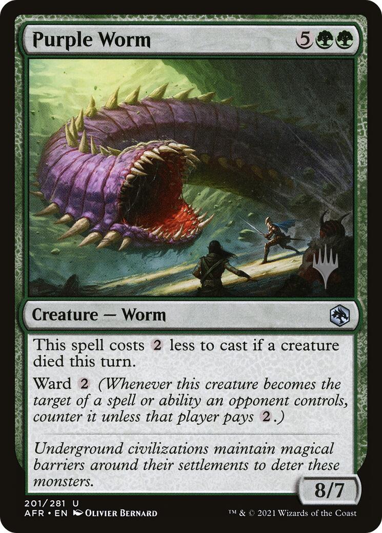 Purple Worm [Tarkir: Dragonstorm Promos] MTG Single Magic: The Gathering | Red Claw Gaming